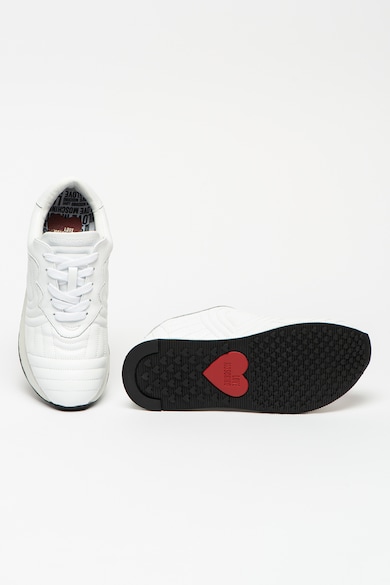 Love Moschino Кожени спортни обувки с декоративни шевове Жени