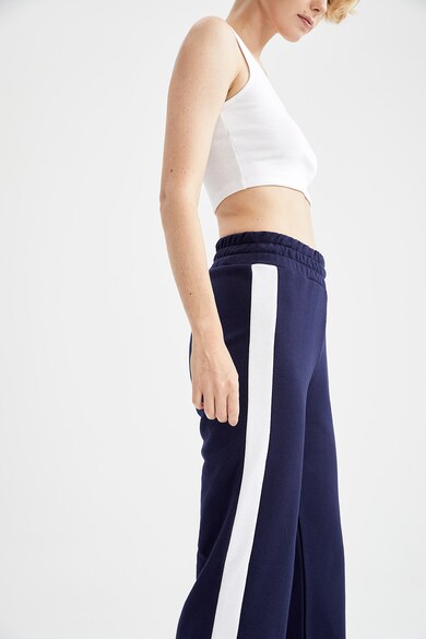DeFacto Pantaloni sport cu talie inalta si segmente laterale contrastante Femei