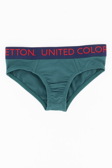 United Colors of Benetton Underwear Set 2 perechi de chiloti cu banda logo elastica in talie,logo mare Baieti