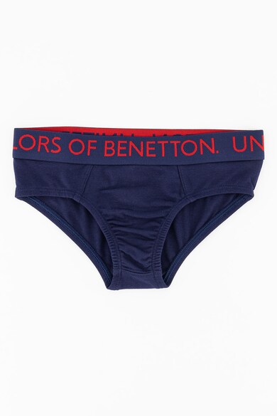 United Colors of Benetton Underwear Set 2 perechi de chiloti cu banda logo elastica in talie,logo mare Baieti