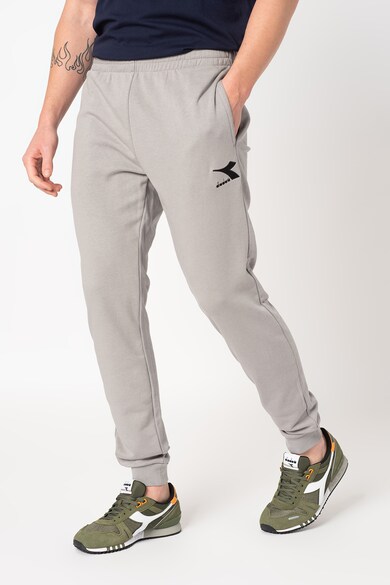 Diadora Pantaloni sport din amestec de bumbac organic cu logo Core Barbati