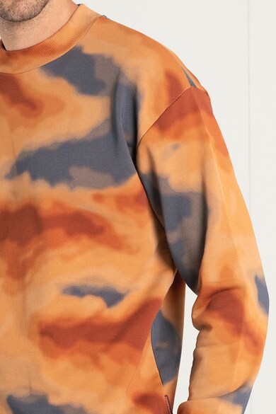 Scotch & Soda Bluza sport cu decolteu la baza gatului si model tie-dye Barbati