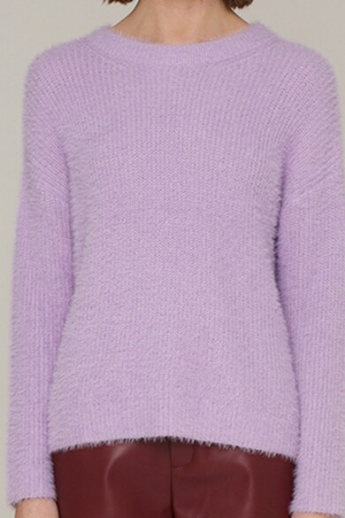 AMYLYNN Пуловер Camilla с овално деколте и мъхест ефект Жени