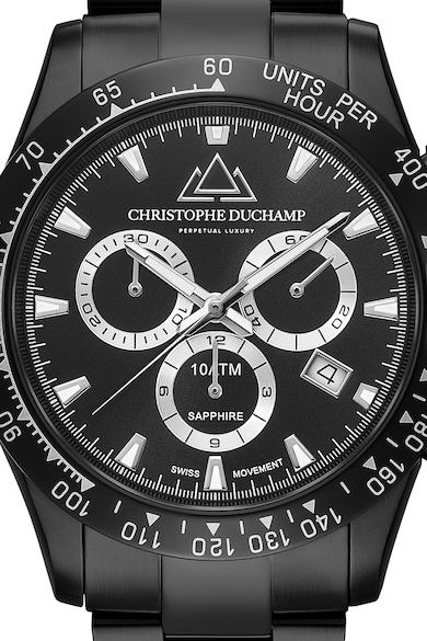 Christophe Duchamp Кварцов часовник с иноксова верижка Мъже