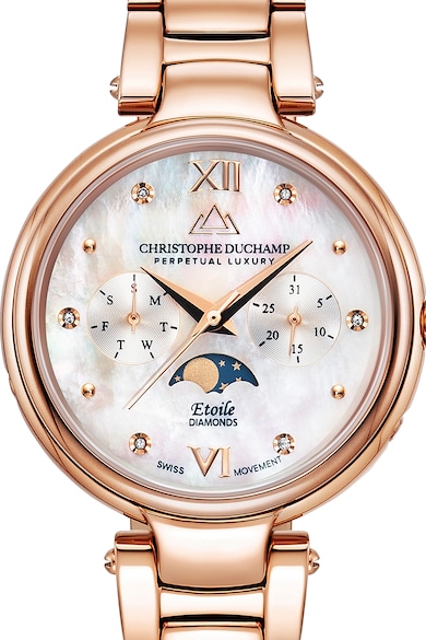 Christophe Duchamp Аналогов часовник с 6 диаманта Жени