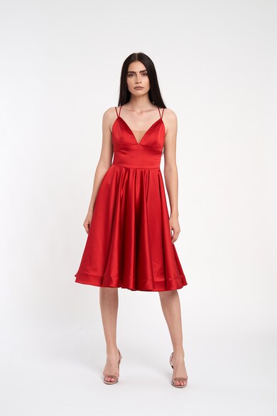 Idyllic Studio Rochie midi cu bretele incrucisate pe partea din spate R1188RO Femei