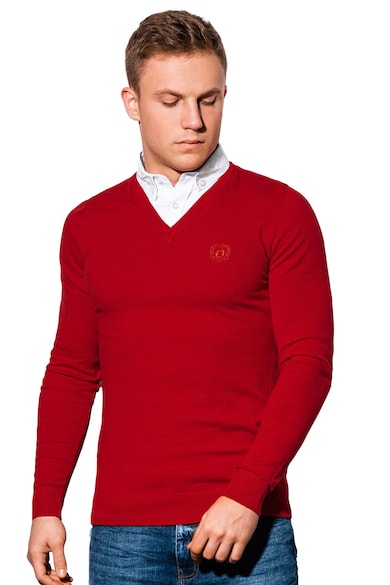 OMBRE Szűk fazonú 2-in-1 dizájnú pulóver férfi