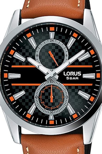 Lorus Часовник с кожена каишка и лого Мъже