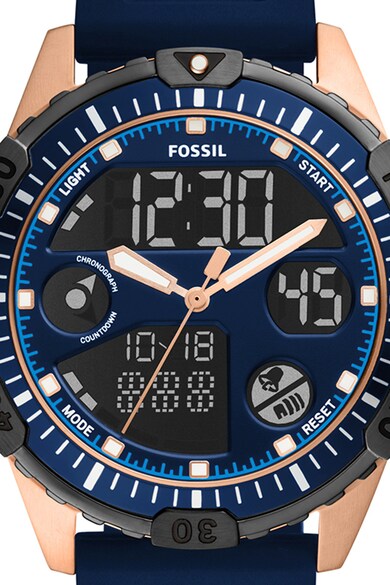 Fossil Ceas analog digital cu o curea din silicon Barbati