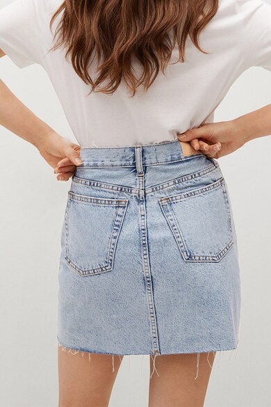 Mango Fusta mini de denim Rachel Femei