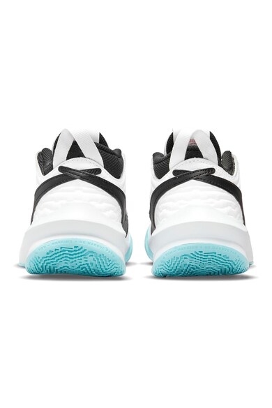 Nike Pantofi cu garnituri de piele pentru baschet Team Hustle 10 Fete