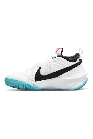 Nike Pantofi cu garnituri de piele pentru baschet Team Hustle 10 Fete