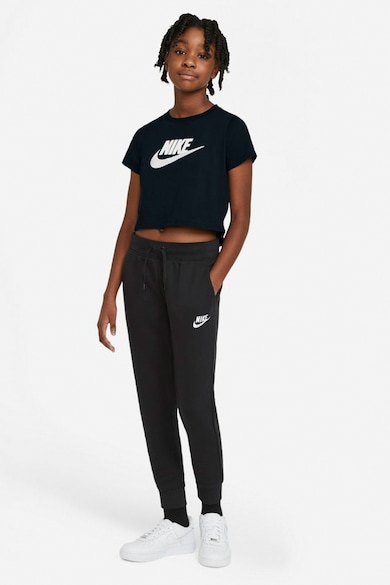 Nike Tricou crop de bumbac cu imprimeu logo Fete