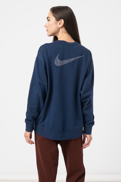 Nike Bluza sport cu logo, decolteu la baza gatului si tehnologie Dri-Fit, pentru fitness Femei