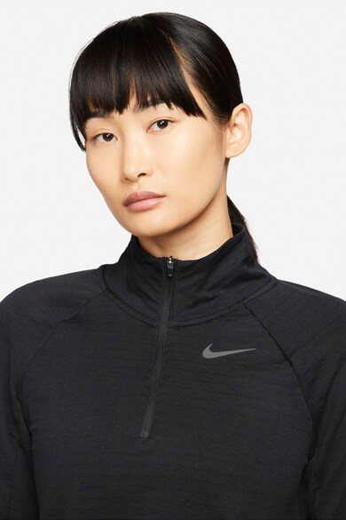 Nike Bluza cu tehnologie Therma-Fit si fermoar scurt pentru alergare Element Femei