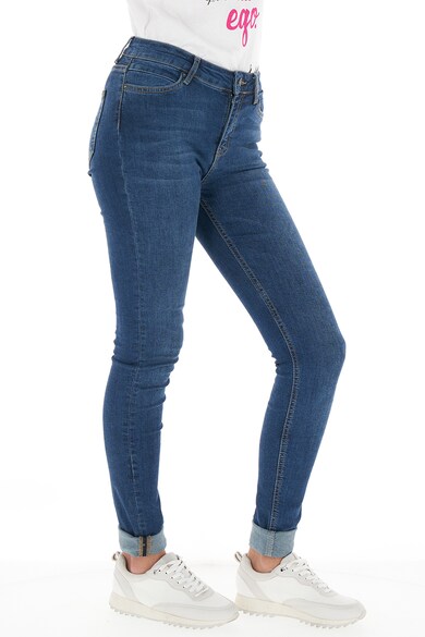 KVL by KENVELO Blugi skinny cu talie medie si aspect usor decolorat Femei