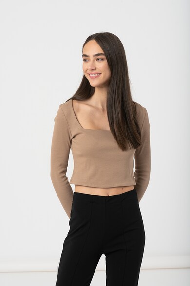 Haily's Bluza crop cu decolteu patrat Kira Femei