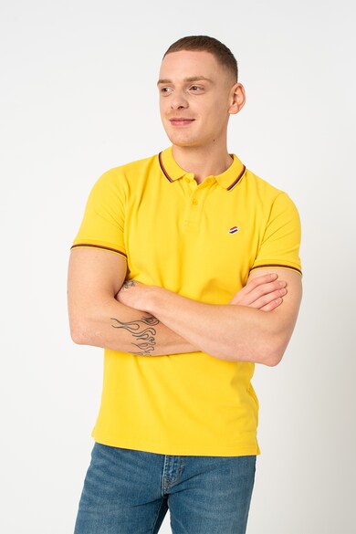 SUPERDRY Tricou polo din material pique cu terminatii contrastante Code Barbati