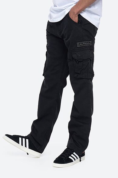 ALPHA INDUSTRIES Pantaloni cargo de bumbac cu logo Barbati