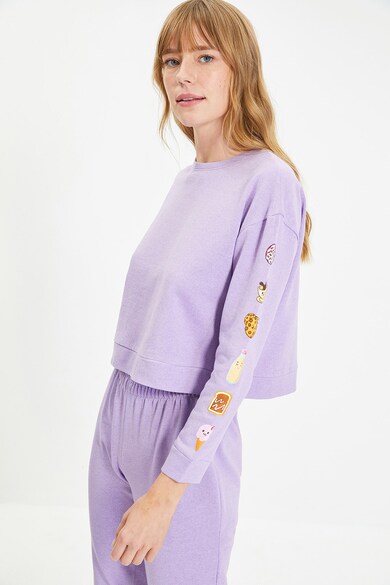 Trendyol Pijama cu imprimeu cu mic dejun Femei