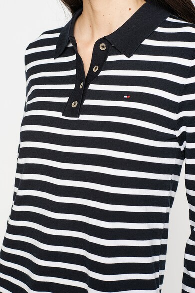 Tommy Hilfiger Rochie polo din amestec de bumbac organic cu model in dungi Femei