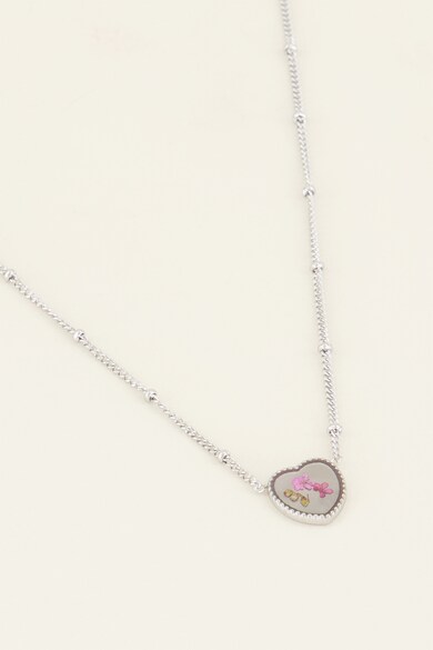 My Jewellery Colier din otel inoxidabil realizat manual cu pandantiv in forma de inima Femei