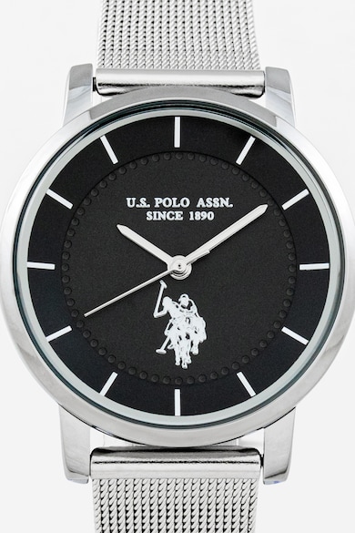 U.S. Polo Assn. Иноксов часовник с мрежеста верижка Жени
