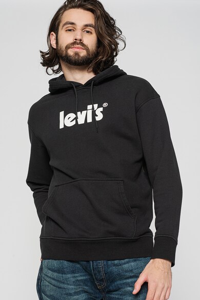 Levi's Худи с джоб кенгуру и лого Мъже