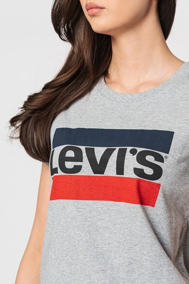 Levi's Tricou cu decolteu la baza gatului si logo Femei