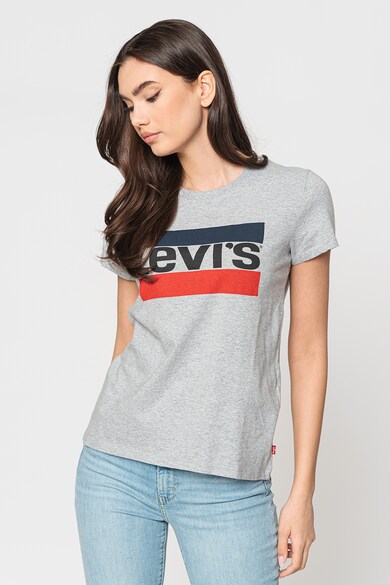 Levi's Tricou cu decolteu la baza gatului si logo Femei