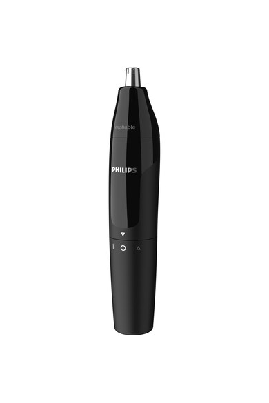 Philips Trimmer pentru nas/urechi  NT1620/15, baterie, lavabil, utilizare umed si uscat, Negru Femei
