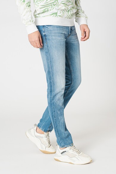 GUESS JEANS Mosott hatású slim fit farmernadrág férfi