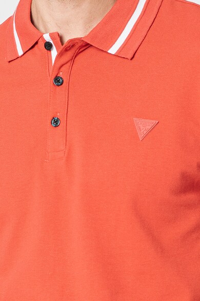 GUESS JEANS Тениска от пике с триъгълно лого Мъже