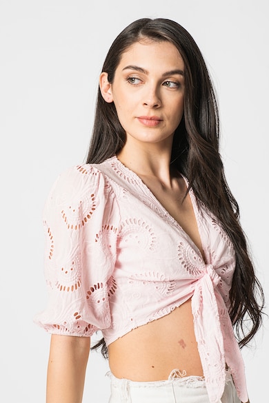 GUESS Къса блуза с плетена дантела Жени