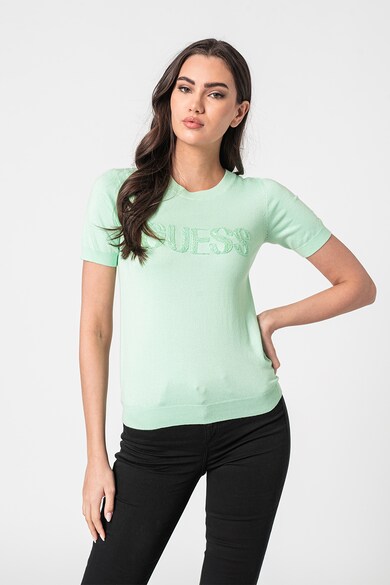 GUESS JEANS Tricou cu logo cu margele Femei