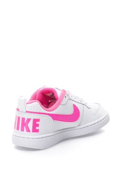 Nike Pantofi sport cu talpa joasa si insertii de piele Court Borough Fete