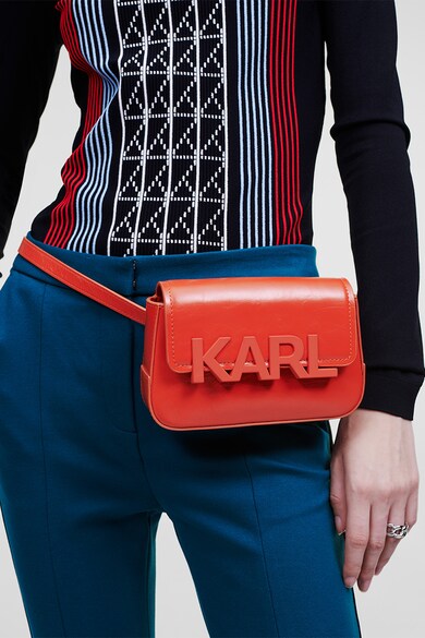 Karl Lagerfeld Keresztpántos bőrtáska logós részlettel női