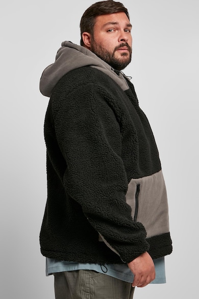 Urban Classics Colorblock dizájnú kapucnis pulóver irha hatású béléssel férfi