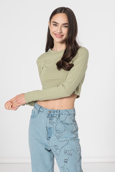 Missguided Bluza crop cu decolteu la baza gatului Femei