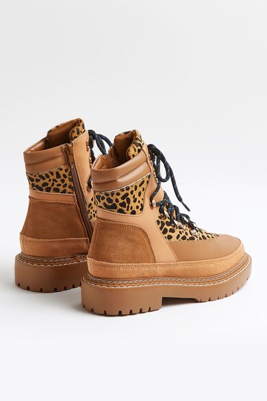 RIVER ISLAND Ghete din piele cu animal print Femei