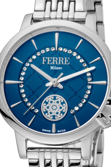 Ferre Milano Иноксов часовник с циркони Жени