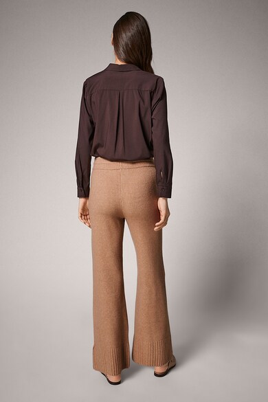 comma, Pantaloni din amestec de lana, tricotati fin cu buzunare oblice Femei