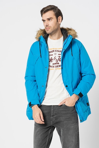 Jack & Jones Geaca parka cu gluga cu garnitura de blana sintetica Super Barbati