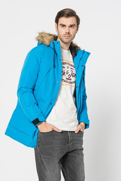 Jack & Jones Geaca parka cu gluga cu garnitura de blana sintetica Super Barbati