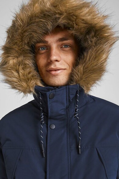 Jack & Jones Geaca parka cu gluga cu garnitura de blana sintetica Super Barbati