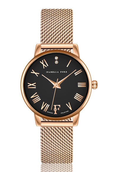 Isabella Ford Иноксов часовник с два диаманта Жени