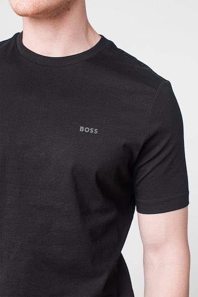 BOSS Памучна тениска Thompson с овално деколте Мъже