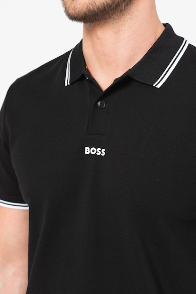 BOSS Памучна тениска PChup с яка Мъже