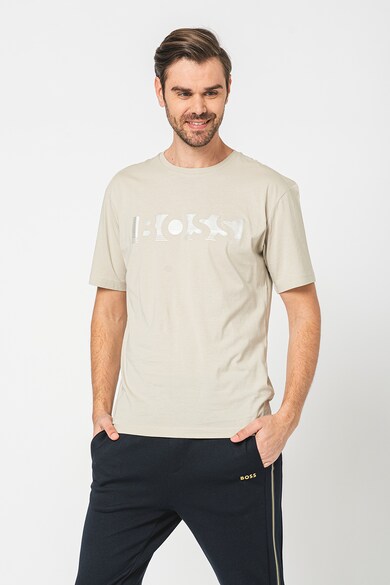 BOSS Tricou relaxed fit cu imprimeu logo supradimensionat Barbati