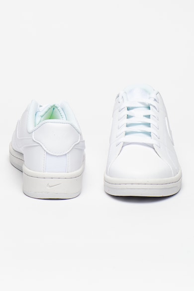 Nike Pantofi sport de piele ecologica cu logo Court Royale 2, Alb Barbati